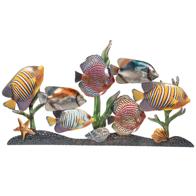 43 Inches Wide x 23 Inches High wide Tropical Fish Wall Decoration