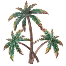 24 1/2 Inches High Metal Wall Palm Trees