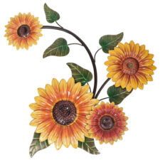 28 Inch High Metal Wall Sunflowers