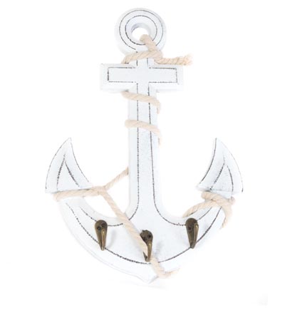 13 Inches Long White Washed Wall Anchor