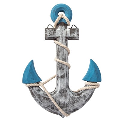 13 Inches Long Blue Washed Wall Anchor