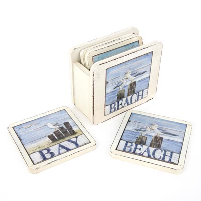 Nautical Coaster Set with Stand