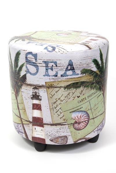 15 3/4 Inches Wide Round Leatherette Stool