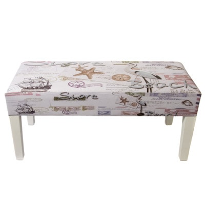 Off White Nautical Bench