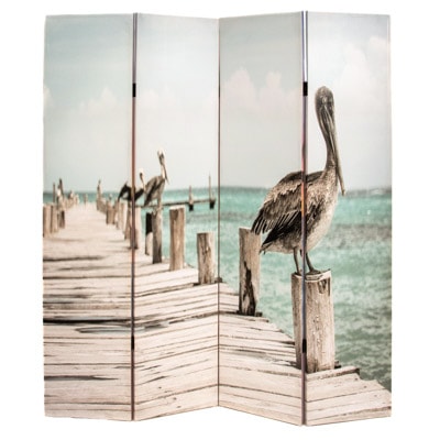 Pelican Sunset Canvas Screen