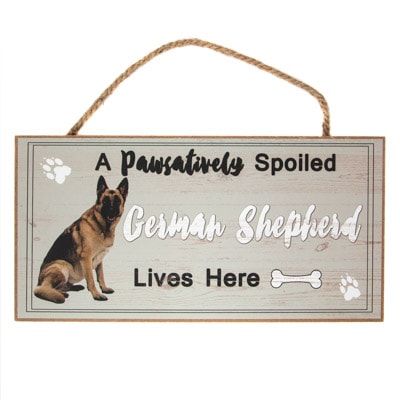 German Shepherd Lives Here Sign