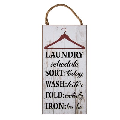 Laundry Schedule Sign