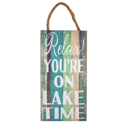 Relax Lake Time Sign