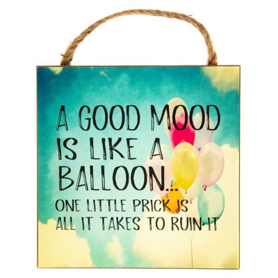 Good Mood Balloon Sign