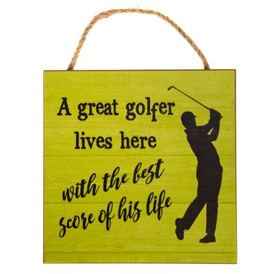 Golfer's Score Sign