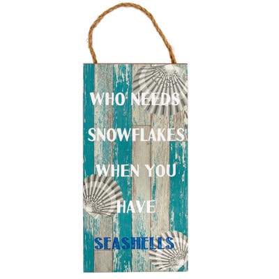 Snowflakes Seashells Sign