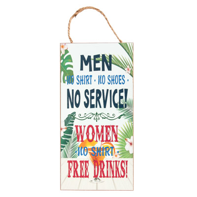Women Free Drinks Sign