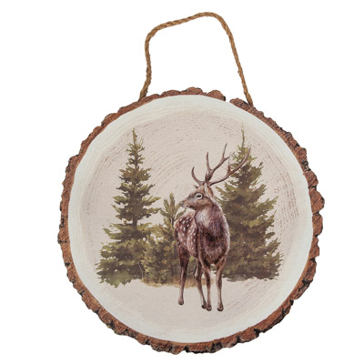 11 3/4 Inches Diameter Tree Cut Deer Wall Art