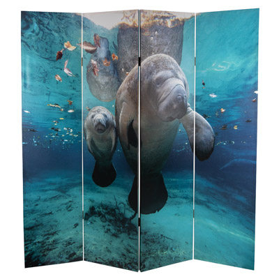 70" High x 63" Wide Manatees Canvas Screen