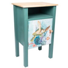 25 1/2 Inches High x 15 3/4 Inches Wide Turtle Door Aqua Cabinet