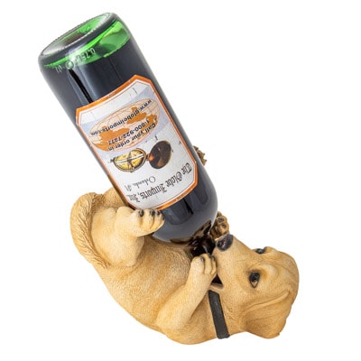 8 1/4 Inches Long Drinking Golden Dog Bottle Holder