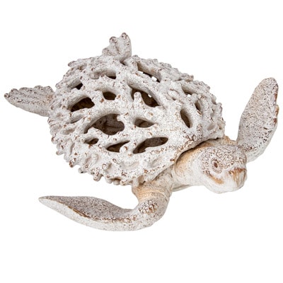 13 Inch Long Coral Look Sea Turtle