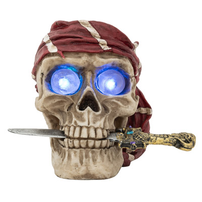 6 Inches High Blinking Pirate Skull
