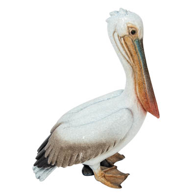 13 1/4 Inches High White Pelican Figurine