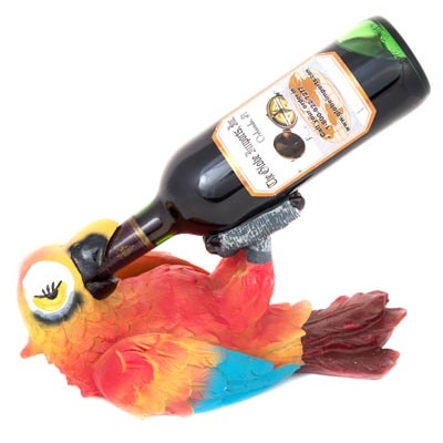 Drinking Parrot Wine Bottle Holder