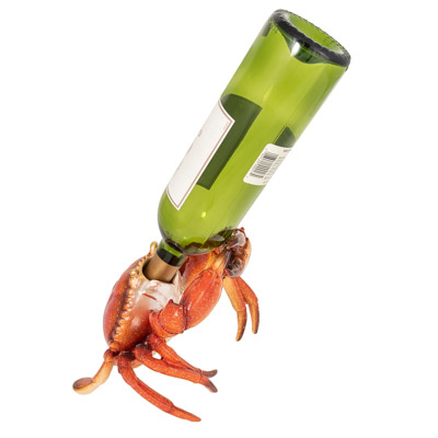 9 Inches Wide Red Crab Bottle Holder