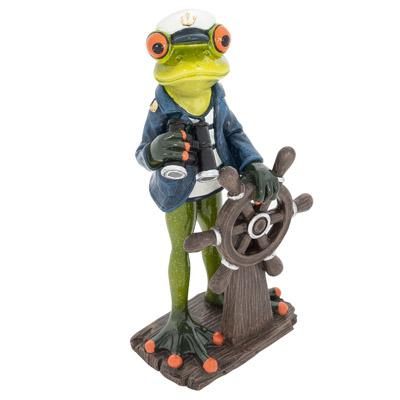 7 1/4 Inches High Sea Captain Frog Figurine