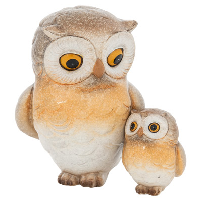 5 Inches High Mama and Baby Owls Figurine