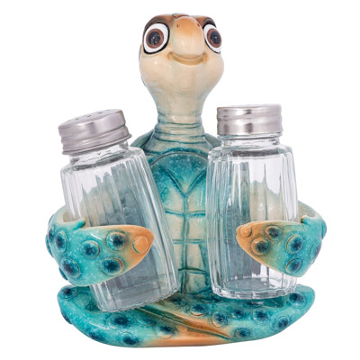 5 1/2 Inches High Blue Turtle Salt & Pepper Set