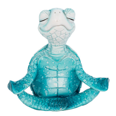 3 3/4 Inches High Funny Baby Yoga Turtle Figurine