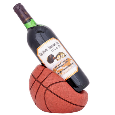 6 1/2" High Basketball Wine Bottle Holder