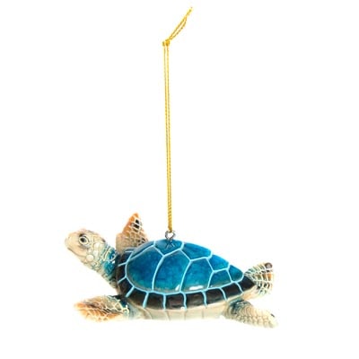 Blue Sea Turtle Hanging Ornament