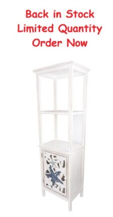67 1/4 Inches High x 21 1/2 Inches Wide x 14 1/2 Inches Deep Starfish Cabinet Shelf