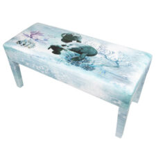 39 Inches Wide x 18 Inches High x 16 Inches Manatees Bench