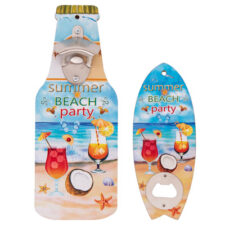 Set of 2 Wood Wall Mounting Bottle Opener