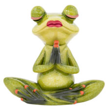 6 Inches High Lady Yoga Frog Figurine