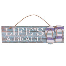 23 1/4" Wide Beach Sign with Flip Flops
