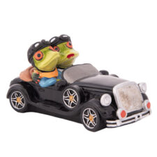 6 1/4 Inches Long Frog Couple in Convertible Car