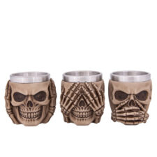 2 1/2 Inches High Assorted No Evil Skull Shot Glasses