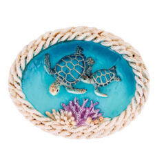 3" Wide Round Turtles Magnet