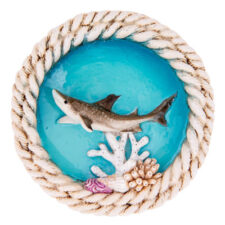 3" Wide Round Shark Magnet