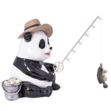 6 1/4 Inches High Fishing Panda Bear
