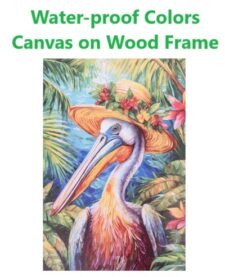 23 1/2 x 15 3/4 Inches Pelican Water-Proof Color Canvas Print Wall Art
