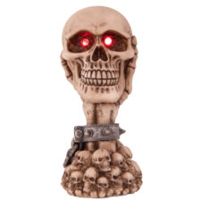 6 Inches High Skull with Light Up LED Eyes
