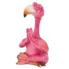 6 Inches High Yoga Flamingo Figurine