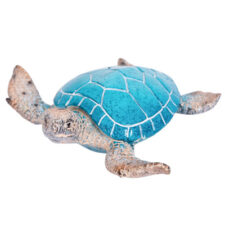 6 1/4 Inches Long Decorative Aqua Sea Turtle Figurine