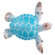 3 1/4 Inches Long Polystone Aqua Turtle Magnet