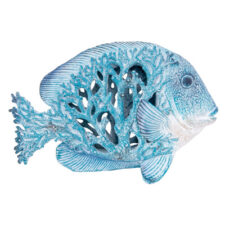 12 1/4 Inches Long Aqua Coral-Look Fish