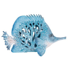 14 Inches Long Aqua Coral-Look Fish