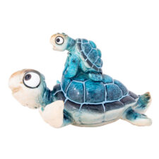 4 3/4 Inches Long Big-Eyed Blue Turtle with Baby