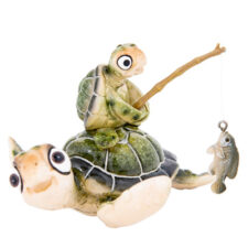 4 3/4 Inches Long Green Fishing Turtles